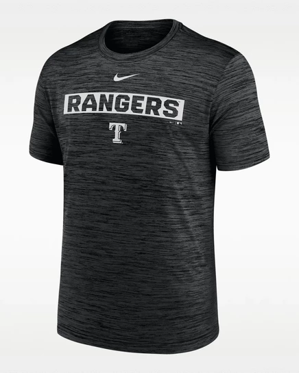 Мужская футболка Nike Texas Rangers Velocity Dri-FIT, черная
