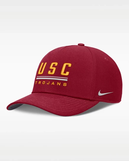 Мужская кепка Nike USC Sideline Practice, малиновая
