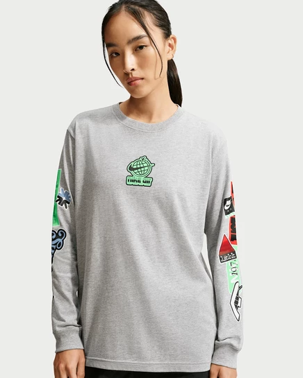 Женский лонгслив Nike Sportswear Classic, серый меланж