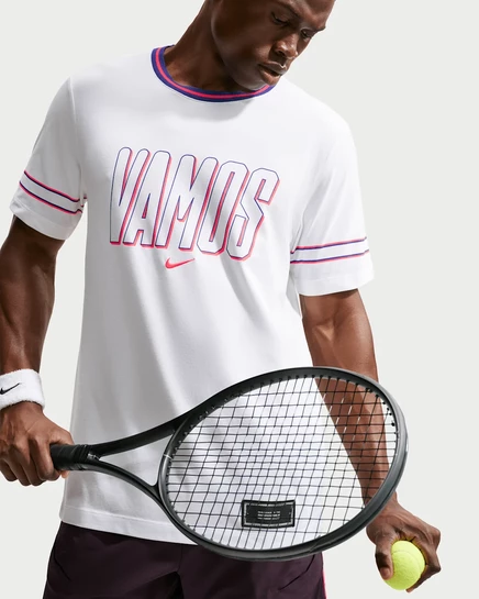 Мужская теннисная футболка NikeCourt Carlos Alcaraz, белая