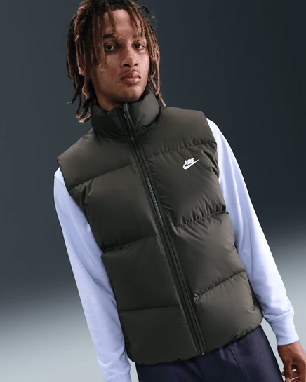 Мужской пуховый жилет Nike Therma-FIT, sequoia/white