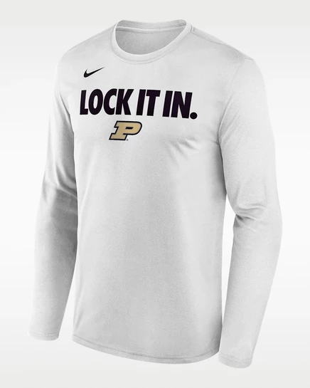 Мужская футболка Nike Purdue 2026 Dri‑FIT, белая