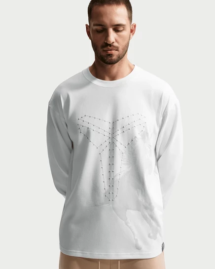 Мужская баскетбольная футболка Nike Kobe Dri-FIT с длинным рукавом, белая