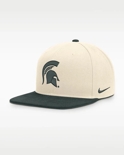 Мужская кепка Nike Michigan State, бежевая/зелёная