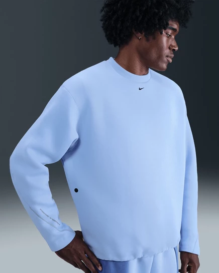 Мужской свитшот Nike Tech Fleece свободного кроя, серый/черный
