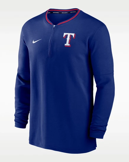 Мужская кофта Nike Texas Rangers Dri-FIT 1/2-zip, королевский синий