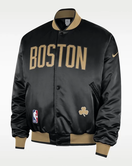 Мужской бомбер Nike Boston Celtics City Edition, черный