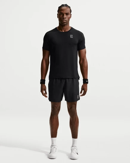 Мужские теннисные шорты NikeCourt Advantage Dri-FIT 6″, черно-белые