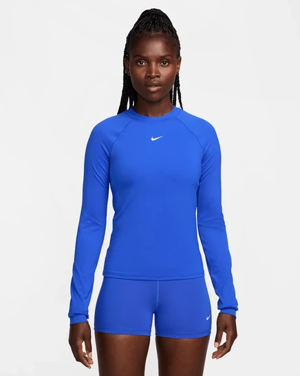Женский топ Nike Pro Dri-FIT длинный рукав, hyper royal/белый