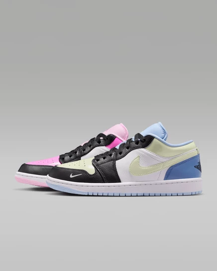 Air Jordan 1 Low SE Women's Shoes black/white/pink spell