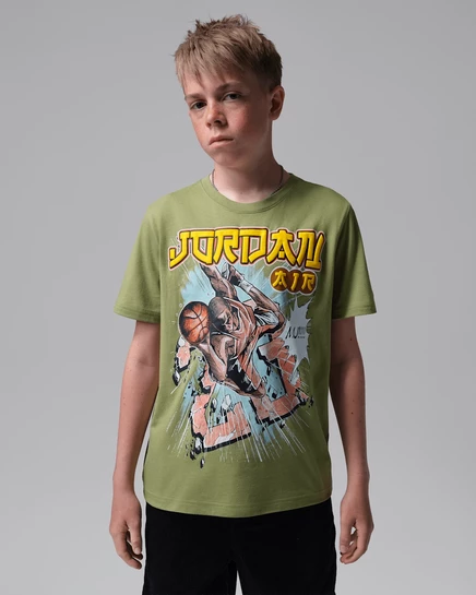 Футболка для мальчиков Jordan Brooklyn, оливковая