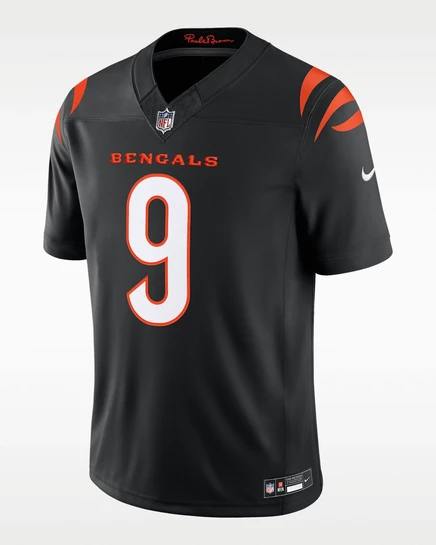 Мужская джерси Nike Joe Burrow Bengals NFL, черная