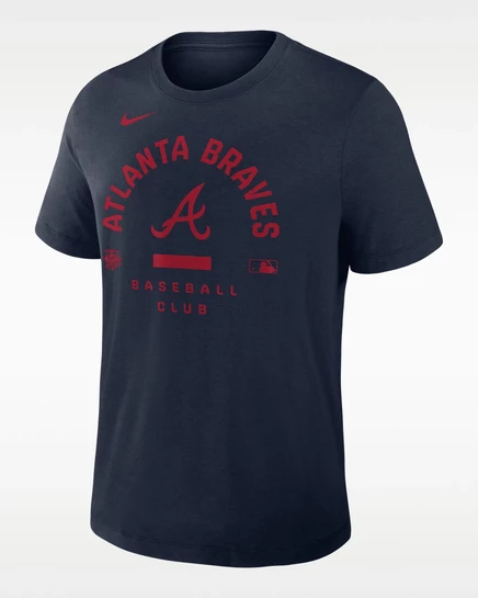 Мужская футболка Nike Atlanta Braves Dri-FIT, синяя