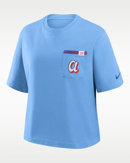 Женская футболка Nike City Connect Pocket Boxy, пудрово-голубая