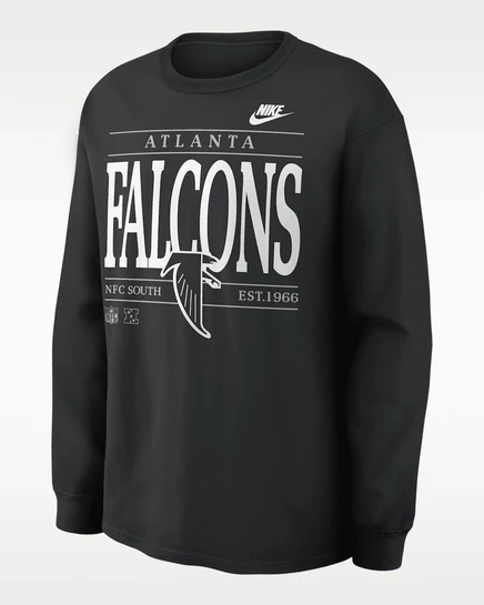 Мужской лонгслив Nike Atlanta Falcons Rewind, черный