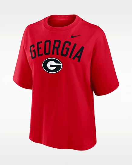 Женская футболка Nike Georgia Arch Over Logo, красная