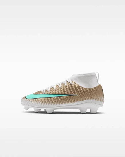Детские бутсы Nike Mercurial Superfly 11, золотисто-зеленые
