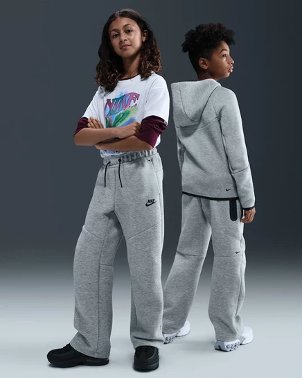 Детские брюки Nike Tech Fleece, темно-серые/черные