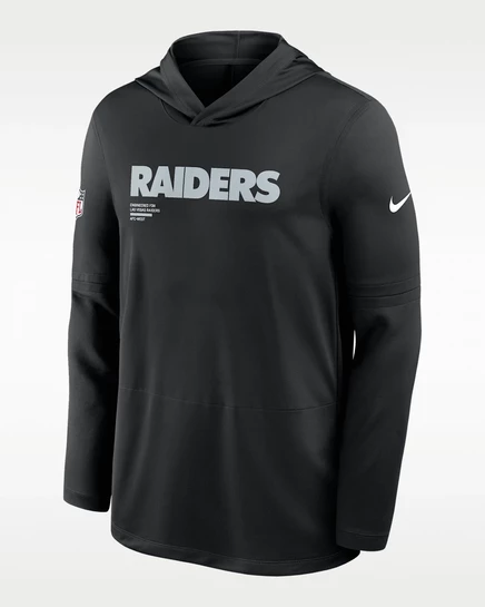 Мужская худи Nike Las Vegas Raiders Pure Fury Dri-FIT, черная