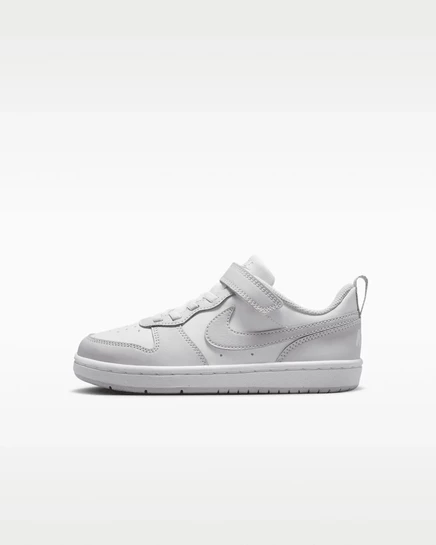 Детские кеды Nike Court Borough Low, слоновая кость/белые/серые