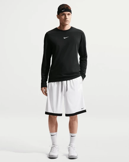 Мужские баскетбольные шорты Nike DNA 11″, бело-черные
