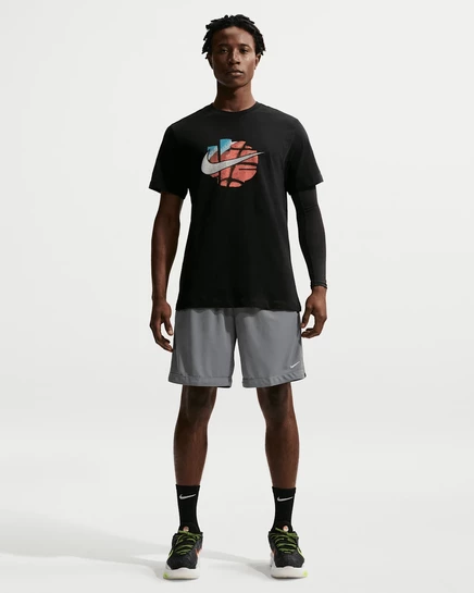 Мужские шорты Nike DNA Academy Dri-FIT, 20 см, серые/белые