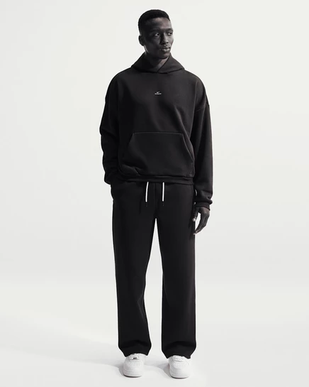 Мужские баскетбольные штаны Nike Standard Issue Therma-FIT с открытым низом, черные/слоновая кость