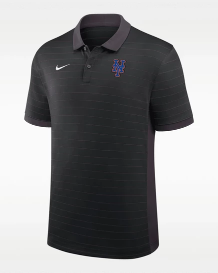 Мужская поло Nike Mets Striped Victory Dri-FIT, черная