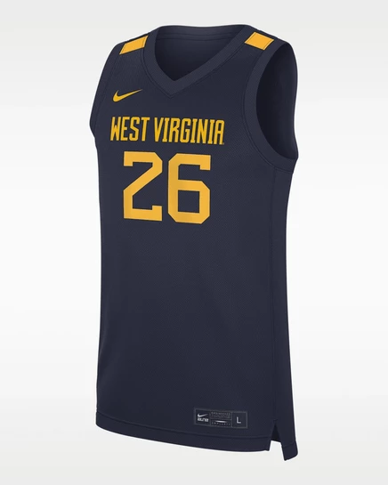 Мужская майка Nike West Virginia College, тёмно-синяя