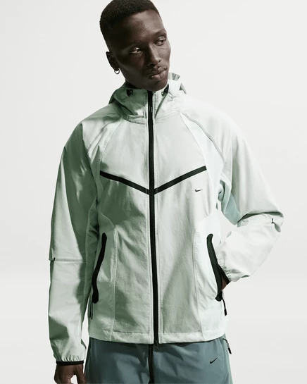 Мужская ветровка Nike Windrunner, серебристая/салатовая/черная