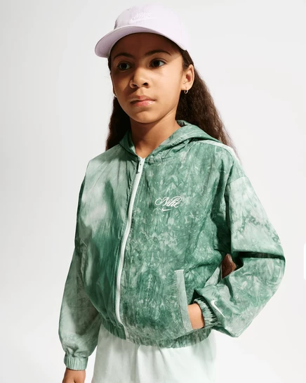 Куртка для девочек Nike Club, зелено-жемчужная