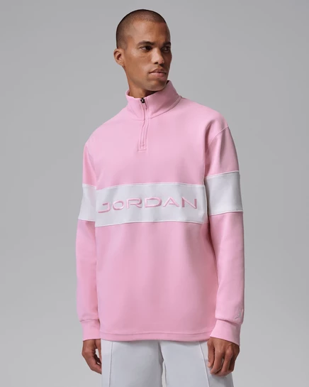 Мужской гольф-топ Jordan Dri-FIT 1/4, нежно-розовый