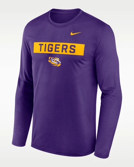 Мужской лонгслив Nike LSU Primetime 2-Hit, фиолетовый