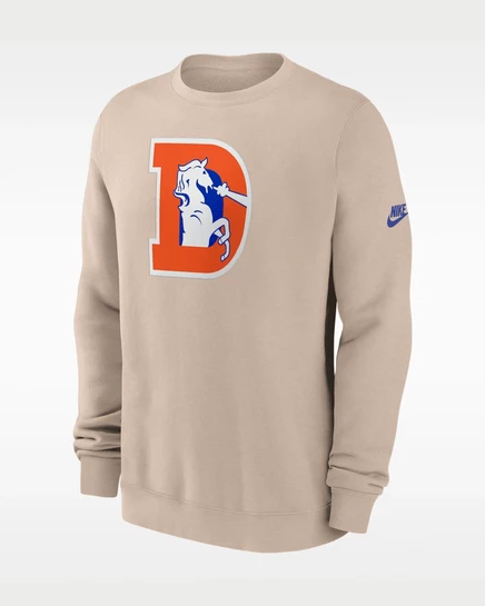 Мужской свитшот Nike Rewind Club Denver Broncos, песочный