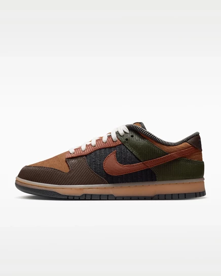 Мужские кеды Nike Dunk Low, бежевый/хаки/коричневый/корица