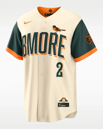 Мужская стадиум джерси Nike Adley Rutschman Orioles City Connect, кремовая