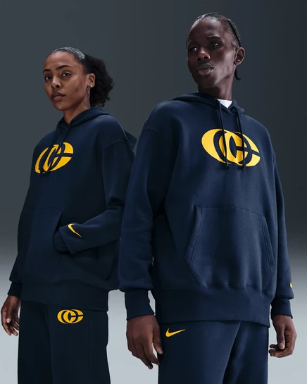 Унисекс худи Nike Caitlin Clark Phoenix Fleece, темно-синее/желтое