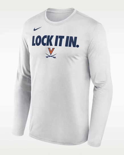 Мужская футболка Nike Virginia 2026 On-Court Bench, белая