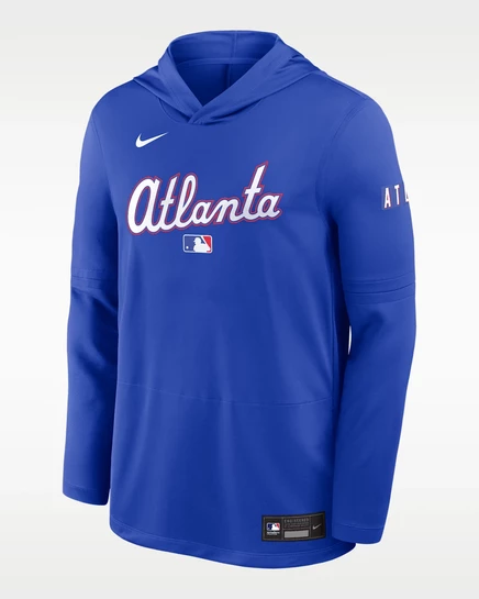 Мужское худи Nike Atlanta Braves City Connect, голубое
