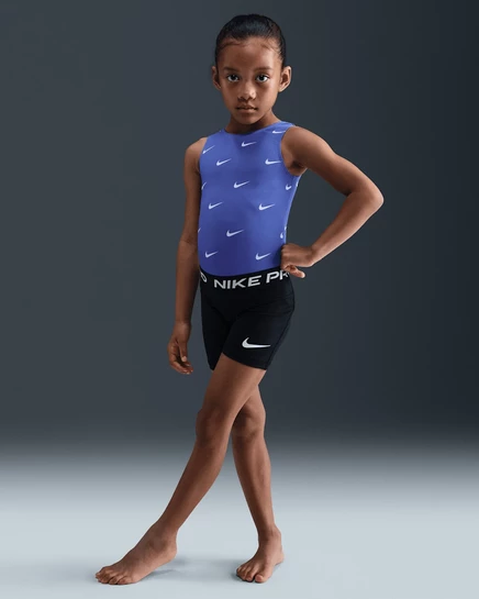 Гимнастический леотард для девочек Nike Gymnastics Repeat Swoosh, сиреневый