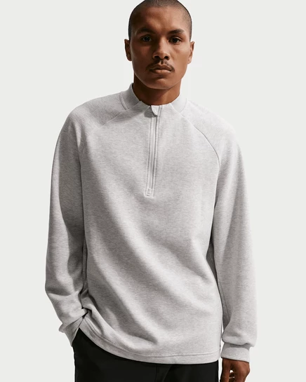 Мужской гольф-топ Nike Therma-FIT 1/2-zip, серый/белый/чёрный