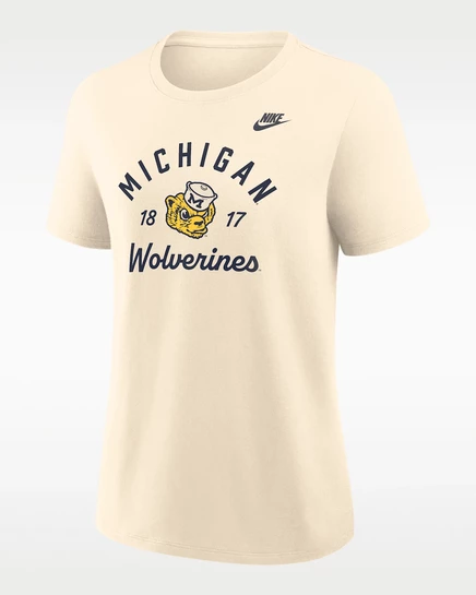 Женская футболка Nike Michigan Legacy Team Name, натуральная