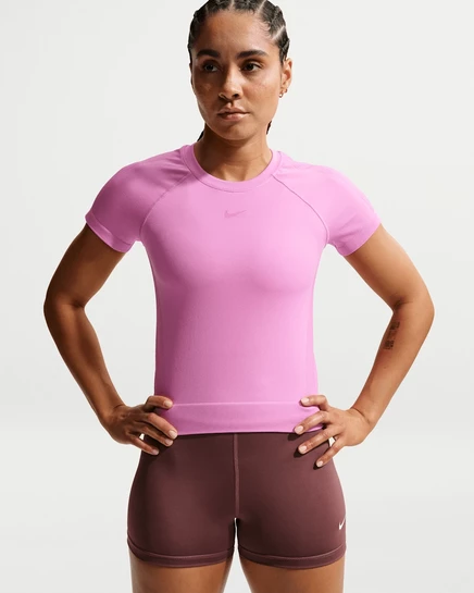 Женская футболка Nike Pro Seamless Dri‑FIT, light magenta