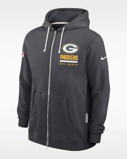 Мужская худи Nike Green Bay Packers Dri-FIT, антрацитовая