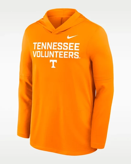 Мужской лонгслив с капюшоном Nike Tennessee Sideline, оранжевый