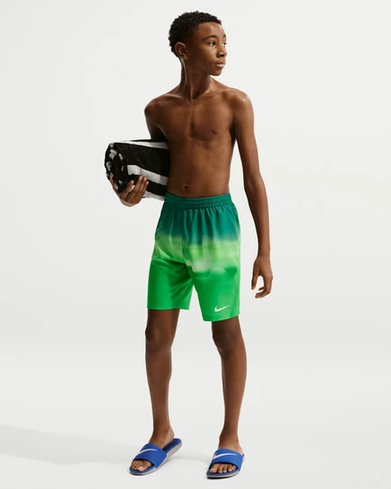 Детские плавки-шорты Nike Swim Breaker 7″ с подкладкой, малахитовые