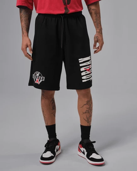 Мужские шорты Jordan Brooklyn Fleece, черно-красные