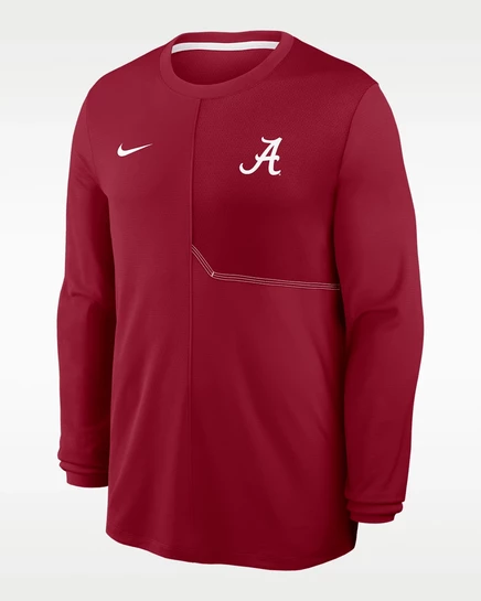 Мужской лонгслив Nike Alabama Coach, красно-белый