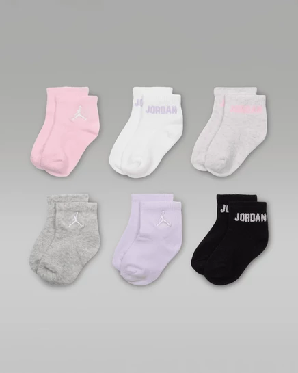 Носки для малышей Jordan Everyday Essentials 6 пар, розовые