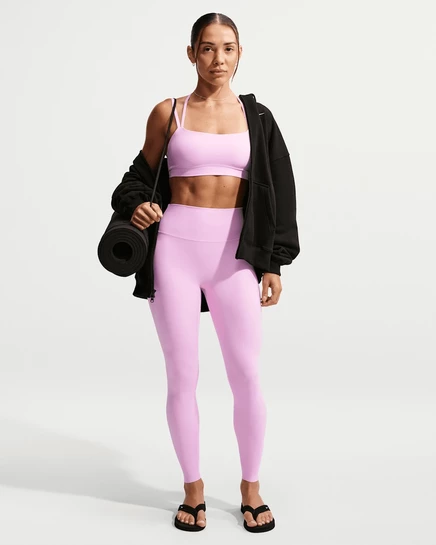 Женские легинсы Nike Zenvy 7/8, розовые/серые
